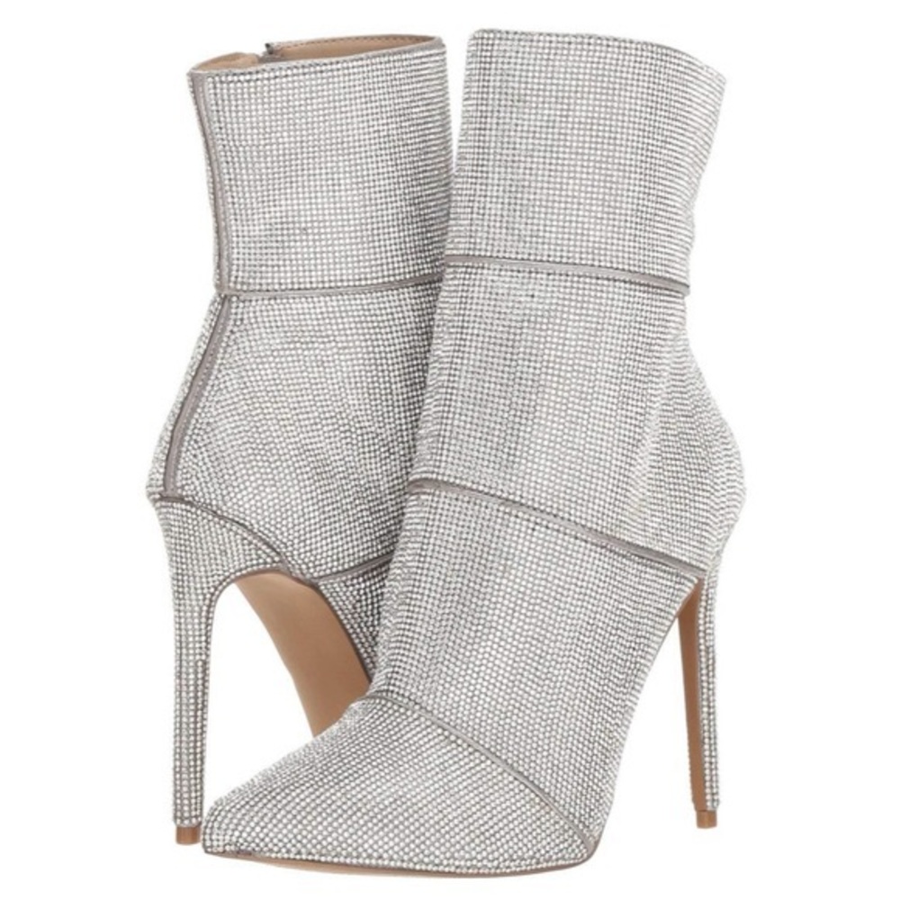 STEVE MADDEN RHINESTONE HEEL BOOTS